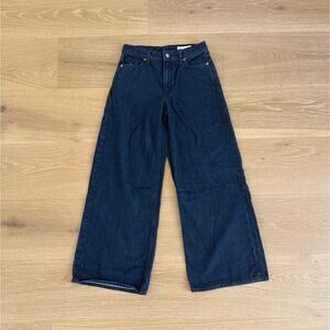GAP Jeans Curvy Baggy Mid Rise Size 25 Dark Blue